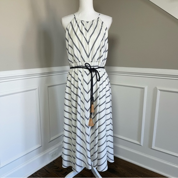 Antonio Melani Elegant Striped Maxi Dress Size 14 - Picture 1 of 10